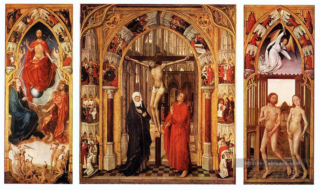 Triptyque de la Rédemption Rogier van der Weyden Peintures à l'huile